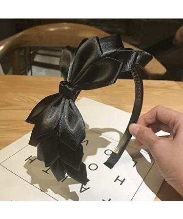 Bow Headbands for Women Girls Santin Headband No Damaging Bow Hair Band Black Headband Retro Hair Accessories for Women Girls - Buy Online on GoSupps.com