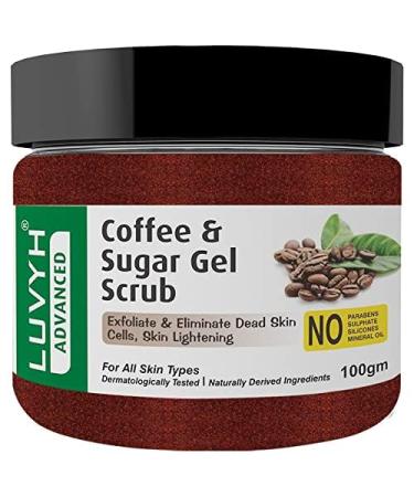Face Scrub for Women & Men Reduce Tan Blackheads and Dirt from body Face & Neck for a Soft & Smooth Skin - 100% Natural & Vegan 100gm (coffee)