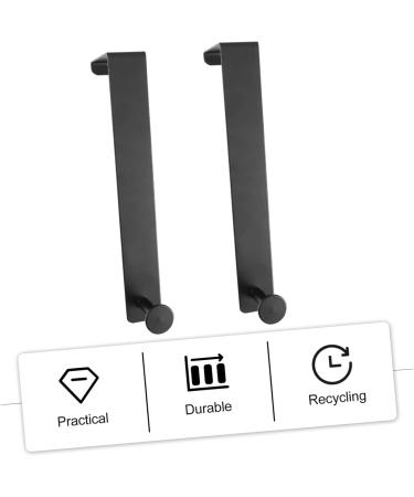 jojofuny 2pcs Door Hook Hat Wall Hanger Wall Mounted Clothes Rack Towel Valet Hat Hooks Hanging Door No Trace 21x4.5cm Black - Buy Online on GoSupps.com