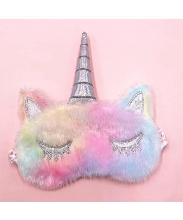 YF-ANEN 3 Pack Cute Unicorn Sleep Mask - Soft Plush Sleeping Blindfold for Girls Kids Plane Travel Nap Overnight Party - Buy Online on GoSupps.com