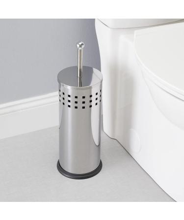 Home Basics Metal Toilet Plunger with Holder - Bathroom Apartment Essentials | Hidden Chrome Combo for Toilet Hideaway Tools - Buy Online on GoSupps.com