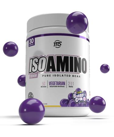 Man Sports ISO Amino Pure Isolated BCAA Powder 210 Grams - Natural Ingredients - No Fillers, No Artificial Colors - Lean Muscle Building, Fat Burning Supplement - Grape Bubblegum, 30 Days Supply Grape Bubble Gum 7.41 Ounce…