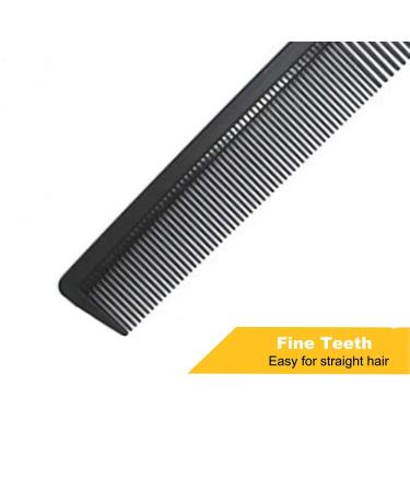 Carbon Fiber Cutting Comb Professional 8.3 - Anti Static Heat Resistant Hair Dressing Comb for All Hair Types - Fine and Wide Teeth Barber Comb in Black - Buy Online on GoSupps.com