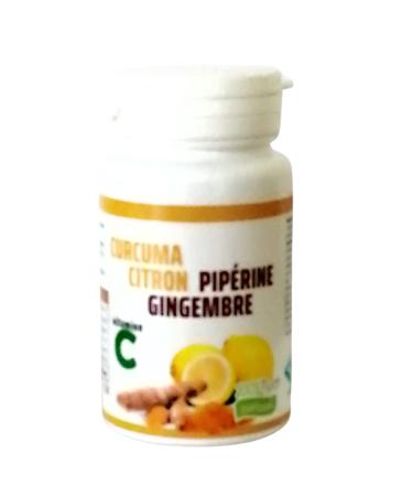 TURMERIC, PIPERINE, LEMON, GINGER, with VITAMIN C - 130 tablets