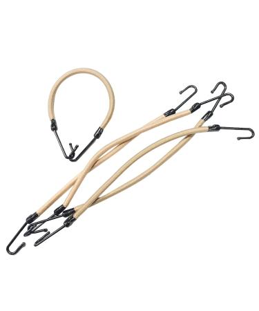 Minkissy 20PCS Ponytail Hooks - Elastic Rubber Hair Bands & Bungee Cords for Women & Girls (Apricot Beige 12.5cm) - Perfect Hair Tie Ropes - Buy Online on GoSupps.com