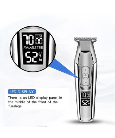 Professional Hair Clipper - USB Rechargeable LED LCD Beard Trimmer for Men | Adjustable Speed Hairstyle Pusher - Buy Online on GoSupps.com