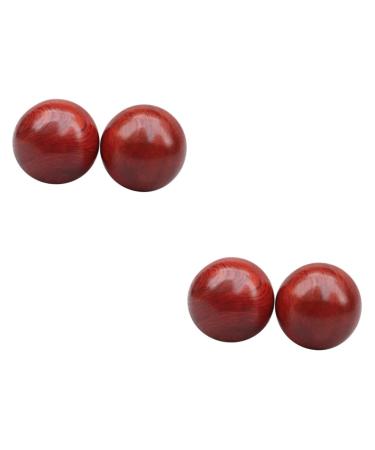 Gatuida 4 pieces balls to strengthen the wrist deep fabric medicine balls body massage stress ball massage ball mahogany handball medicine ball ball on the wrist fitness product bamboo