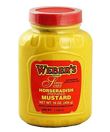 Buffalo's Own Weber's Brand Original Horseradish Mustard 16oz - Pack of 3 1 Pound (Pack of 3)