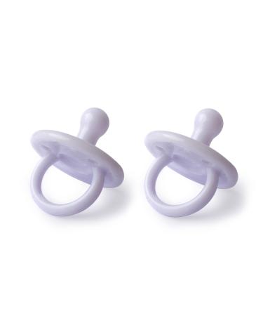 Filibabba Silicon Schnuller 2 Set |Baby pacifier made of 100 % silicone in beautiful colorsRound pacifier |Danish design |2 pieces with a pacifier box (Fresh Violet)