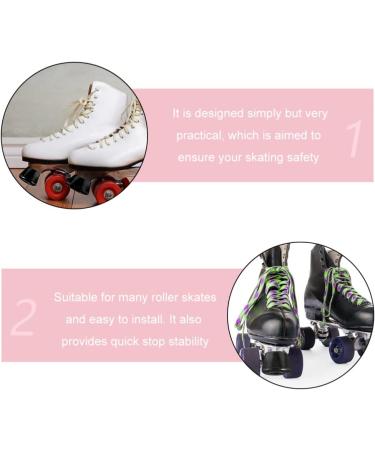 Abaodam Rubber Brake Block Stoppers | PU Roller Skate Toe Stoppers - Black - Buy Online on GoSupps.com