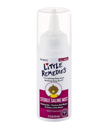 Little Remedies Sterile Saline Nasal Mist | Safe for Newborns | 2 FL OZ | 3 Pack