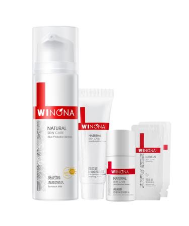 WINONA Natural Skin Care SPF48 PA+++ UV Mild Sunblock Milk Sunscreen Lotion  Resistant UV Hydrating Soothing Cream  50g.