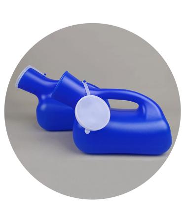 (2 Packs Urinals- Urinals for Men Spill Proof Portable Plastic Material Reusable Easy Cleaning for Incontinence Elderly Child Anyone Who's Bedridden Long-Distance Bus Drivers Happy