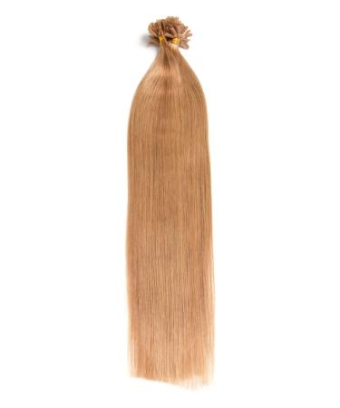 Dark Blonde Bonding Extensions - 100% Remy Real Hair 50cm U-Tip Keratin Bonds 0.5g Smooth Strands #18 - Buy Online on GoSupps.com