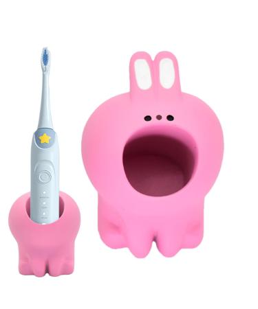 Animal toothbrush organizer-animal stand storage for toothbrush-punch free bathroom organizer for storing make-up brushes razors toothbrushes and toothpaste rabbits