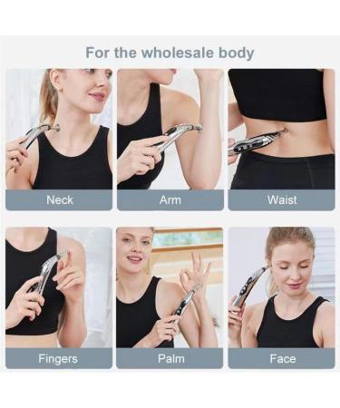 Handheld Rechargeable Acupuncture Massager 5 in 1 Home Use Meridian Device for Arm Leg Waist Shoulder Neck USB Charging - Buy Online on GoSupps.com