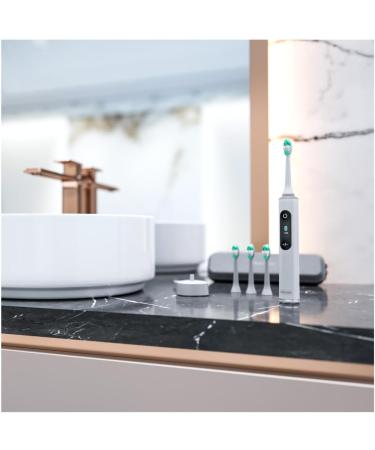 Buy Vertenz Crystal 30 White Electric Toothbrush | 4 Brush Heads Travel Case 2-Minute Timer 5 Modes & Pressure Control for Healthy Gums | International Shipping Available - Buy Online on GoSupps.com