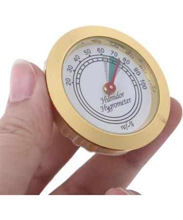 Cigar Hygrometer Mini Round Metal Hygrometer Cigar Tobacco Humidity Gauge Applicable Cigar Humidor Case Accessory - Buy Online on GoSupps.com