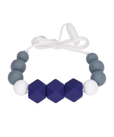 Buy Dark Blue Silicone Biting Toys - Easy to Clean Baby Feeding Chain | Safe & Pedagogically Designed for Everyday Use - Buy Online on GoSupps.com
