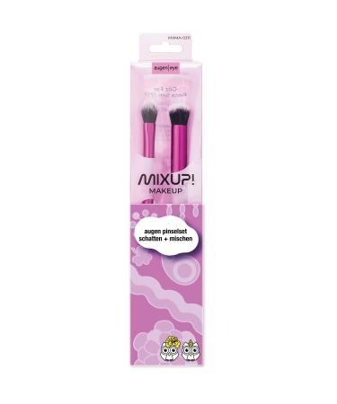Mixup!Eye-shadow make-up brush set 2 vegan and animal test-free ideal for shades and headlight applications colorful and specially designed