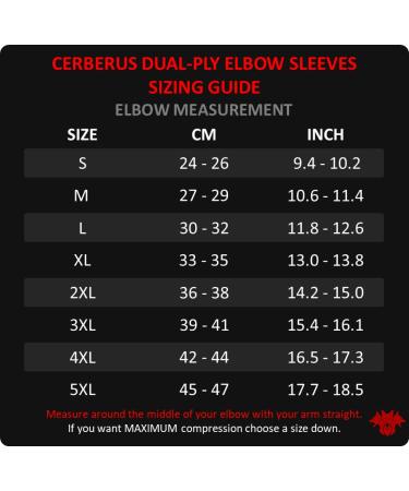 CERBERUS Strength Dual-Ply Elbow Sleeves Pair - Large (30-32cm) | International Shipping Available - Buy Online on GoSupps.com