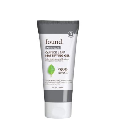 FOUND Skincare Quince Leaf Mattifying Gel 3 Oz | Pore Care | Absorb Excess Oil & Reduces the Appearance of Pores | 98% Natural