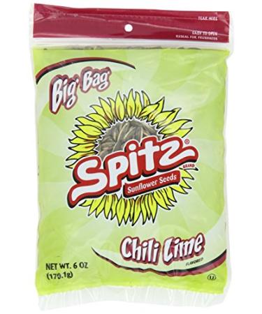 Spitz, Sunflower Seeds, Chili Lime Flavored, Big Bag, 6oz Bag (Pack of 4) Chili Lime 6 Ounce (Pack of 4)