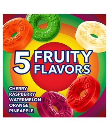 LifeSavers Hard Candy 5 Flavor Fruit Assortment 2lbs - Individually Wrapped Bulk Pack | Cherry, Raspberry, Watermelon, Orange & Pineapple Mix - Buy Online on GoSupps.com