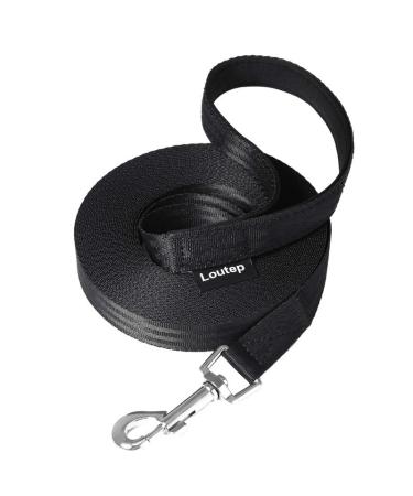 Loutep towline 3m 5m 10m 15m 20m long towline dog strong nylon dog leash with padded handle leash 30m black