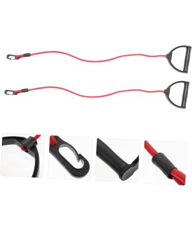 Buy 2 Pairs Pull Rope Treadmills | Home Fitness Resistance Bands with Handles | Elastic Muscle Resistance Belts - Red Latex - Buy Online on GoSupps.com