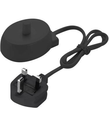 Electric Toothbrush Replacement Charger for Oral B UK 3 Pin Plug Toothbrush Charger UK Inductive Electric Toothbrush Charger Base Compatible with Oral B Braun Type 3757 Charging Base (Black)