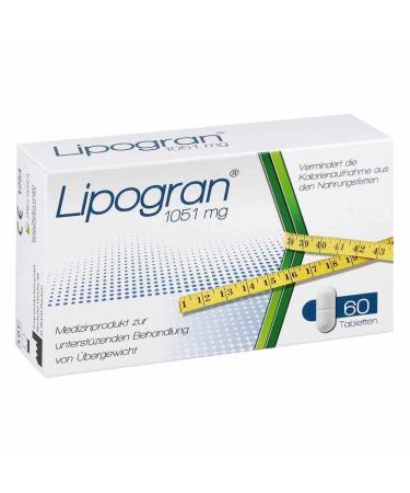 Lipogran tablets - Losing weight - improved metabolism - appetite suppressant - vegan gluten -free - with fig cactus powder - clinically tested - 60 pieces