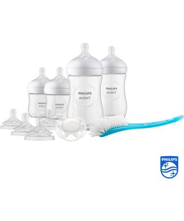 Philips Avent Newborn Gift Set - 4 Baby Bottles, 2 Nipples, Pacifier, Bottle Brush | Ages 0-12 Months+ (Model SCD838/13) - Buy Online on GoSupps.com