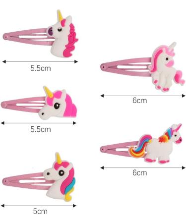 20 PCS Unicorn Hair Clips for Kids - Cute Cartoon Hair Barrettes for Girls - Buy Online on GoSupps.com
