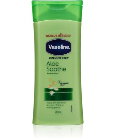 6 x Vaseline Intensive Care Body Lotion - Aloe Soothe - soothes dry cracked skin - 200 ml