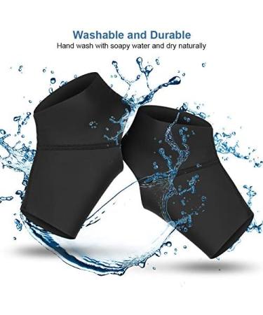 Ankle Bandage with Gel Pads for Plantar Fasciitis & Heel Spur - Compression Support for Foot Pain Relief (1 Pair) - Buy Online on GoSupps.com