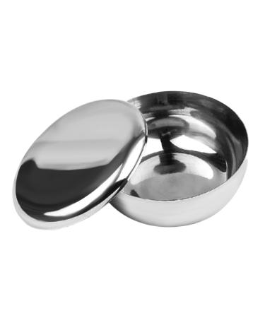 Stainless steel shaving soap peel shaving soap peel mug tool natural for men razor razor cleaning foam round with the goal the best shave of your life (Silver one size) one size silver