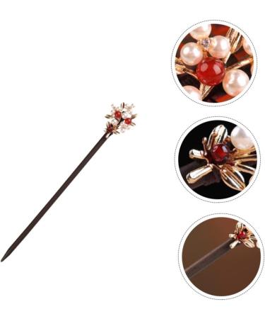 Beatifufu 1pc Vintage Pearl Hairpin Ancient Hair Chopsticks Hair Sticks for Buns Pearl Hair Accessories Japanese Decor Rhinestone Hair Clips Asian Crystal Flower Agate Japanese-style Bride - Buy Online on GoSupps.com