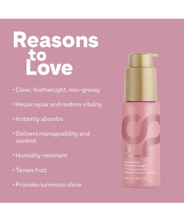Colorproof Smooth Drops 2oz - Lightweight Treatment Oil for Frizzy Color-Treated Hair - Controls Frizz, Adds Shine - Sulfate-Free, Vegan - Buy Online on GoSupps.com