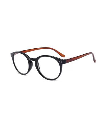 Reading Glasses for Women Men with Spring Hinges Readers Anti Eyestrain Resin Lenses Stylish Eyeglasses (Color : Brown Size : 1.5x)