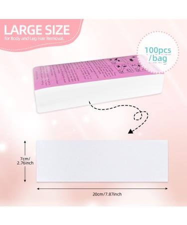 Vliese 100 pcs Wax Strips for Hair Removal - Fleece Paper Strips for Bikini Face Legs & Back - Ideal for Warm Wax & Sugar Paste - International Shipping Available - Buy Online on GoSupps.com