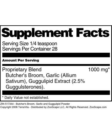 Butcher's Broom Garlic and Guggulipid Powder (1 oz ZIN: 517344) - Buy Online on GoSupps.com
