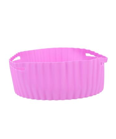 SHOWERORO air Fryer pan Silicone bakeware air Fryer Basket Replacement air Fryer Silicone Cushion Small Tools 19X19X7CM Purple