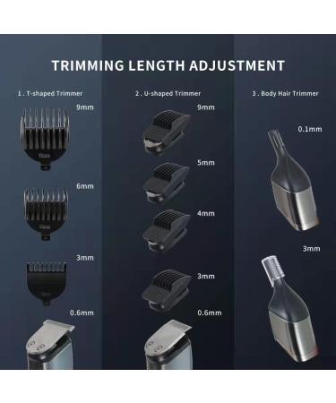Haokry Beard Trimmer - 6 in 1 Cordless Grooming Kit for Men | Waterproof Hair Clippers Electric Shaver & Nose/Ear Trimmer - Buy Online on GoSupps.com