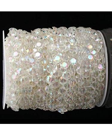 Acrylic Clear Crystal Beads Diamond Garland Strands - 2 Pack of 99 Ft/33 Yards for DIY Doorway Curtain Wedding Party Decorations - Buy Online on GoSupps.com