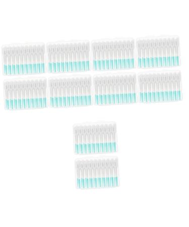 Partykindom 400 STK Interental brush toothed brush cleaning agent tooth flap picks portable interdental brush Die rose professional tools elasticity foods pp braces