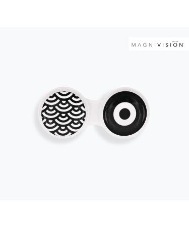 Buy Magnivision Contact Lens Containers | Stylish Black & White Design for Safe Storage of Hard & Soft Lenses - Buy Online on GoSupps.com
