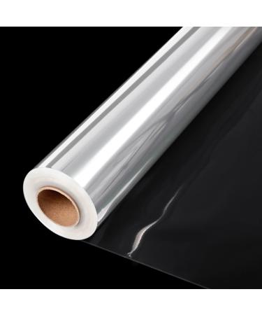 POPGIFTU Clear Cellophane Wrap Roll | Unfolded 86CM Wide X 45M Long | 3 Mil Thicken Long Film Transparent Cellophane Wrap for Hamper Baskets, Florist Wrapping, Food, Birthday Gifts, Flowers Crafts - Buy Online on GoSupps.com