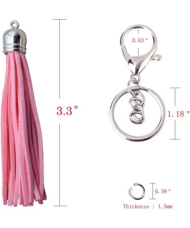 PAMIR TONG 100pcs Faux Suede Leather Tassels for DIY Crafts & Jewelry - Silver Keychain - Buy Online on GoSupps.com