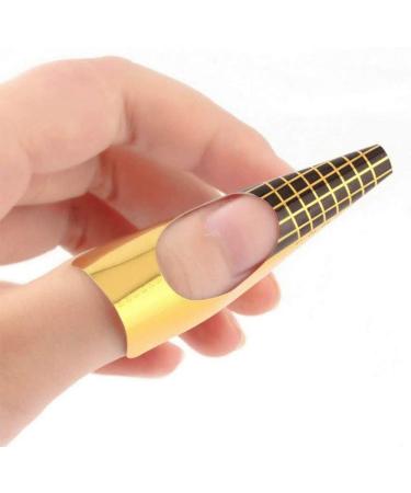 Self-Adhesive Nail Stencil Roll - 500 Pieces Gold Foil Modeling Templates for Nail Art & Gel Extensions - International Shipping Available - Buy Online on GoSupps.com